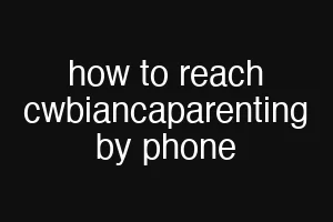 how to reach cwbiancaparenting by phone